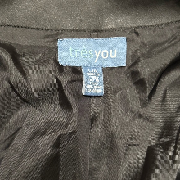 Faux Leather Jacket Size Large - Picture 7 of 9